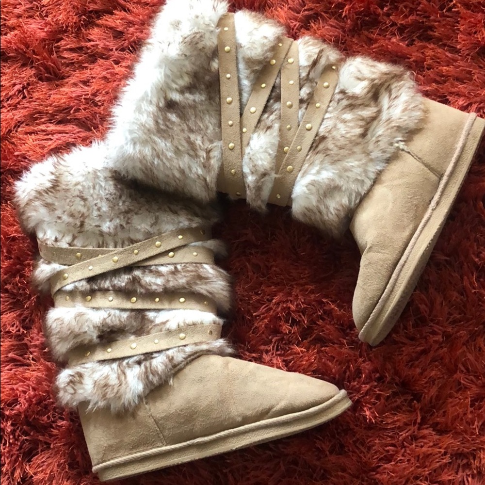 Furry boots
